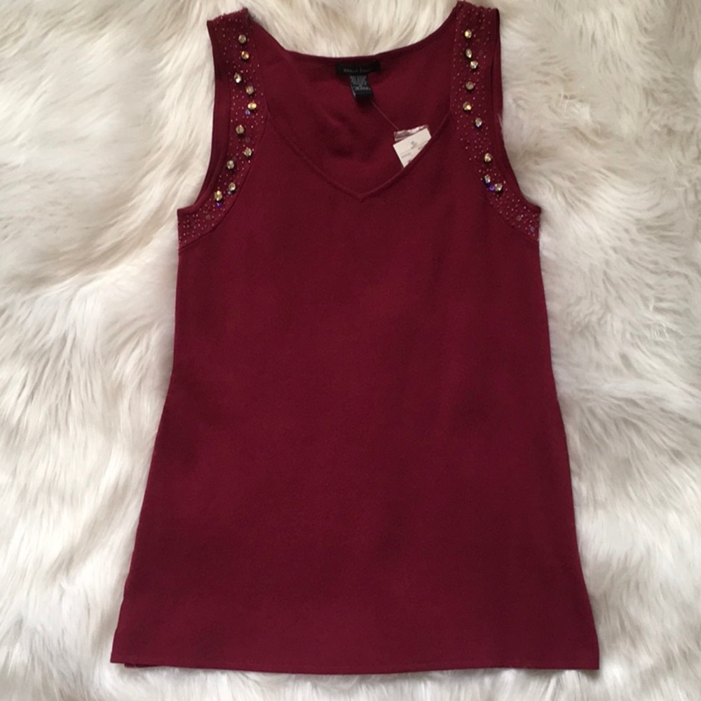 Susan Lewis Redplum Knit Dressy Tank size M NWT
